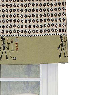 Shopaholic Window Treatment Banded Valance 3" Rod Pocket 50" x 16" sage