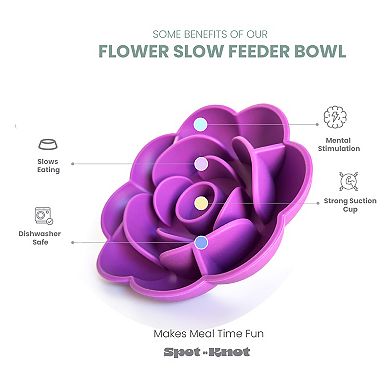 Pet Slow Feeder Flower Bowl