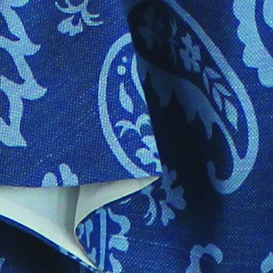 Paisley Tab Window Treatment Premium Valance 4" Top Tabs 50" x 20" Blue