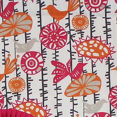 Merangerie Window Ruffled Cornice Valance 3" Rod Pocket 50" x 17" Sherbert Red