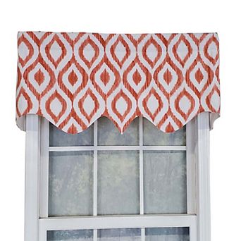 Zamya Regal Window Treatment Valance 3" Rod Pocket 50" x 17" Tangerine