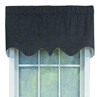 R-Crosby Essential Solid Regal Valance 3" Rod Pocket 50" x 17" Iron Charcoal