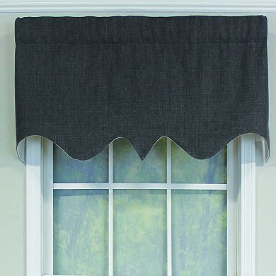 R-Crosby Essential Solid Regal Valance 3" Rod Pocket 50" x 17" Iron Charcoal