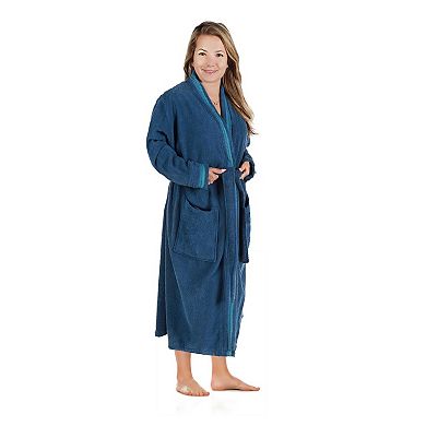 Superior Turkish Cotton Terry Lounge Embroidered All-Season Bathrobe