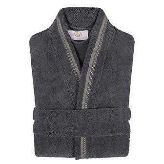 Superior Turkish Cotton Terry Lounge Embroidered All-Season Bathrobe