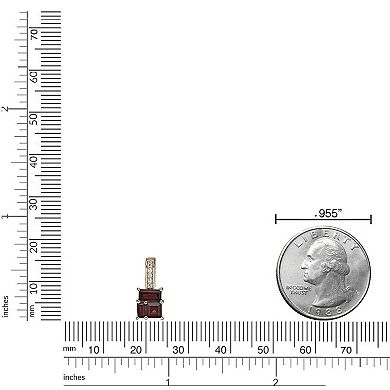 Gemminded 2 Micron Gold Over Silver Garnet & Lab-Created White Sapphire Pendant Necklace