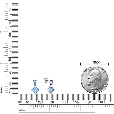 Gemminded Sterling Silver ISQA Blue Topaz Earrings