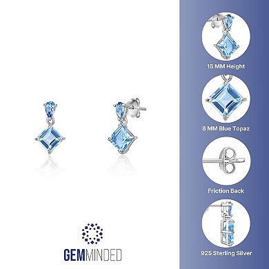 Gemminded Sterling Silver ISQA Blue Topaz Earrings