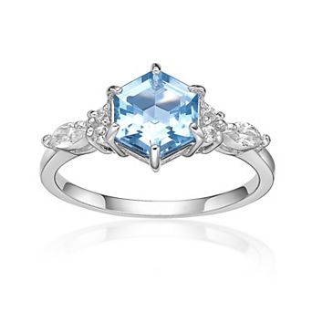 Gemminded Sterling Silver ISQA Blue Topaz Ring