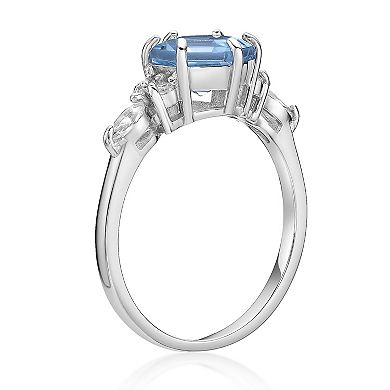 Gemminded Sterling Silver ISQA Blue Topaz Ring