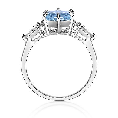 Gemminded Sterling Silver ISQA Blue Topaz Ring