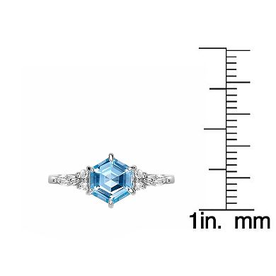 Gemminded Sterling Silver ISQA Blue Topaz Ring