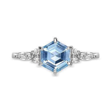 Gemminded Sterling Silver ISQA Blue Topaz Ring