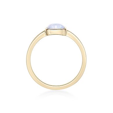 Gemminded 2 Micron Gold Over Silver Lab-Created Opal Ring