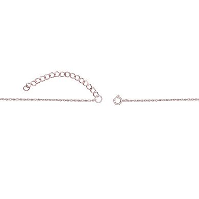 Gemminded 2 Micron Rose Gold Over Silver Amethyst Pendant Necklace