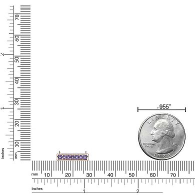 Gemminded 2 Micron Rose Gold Over Silver Amethyst Pendant Necklace