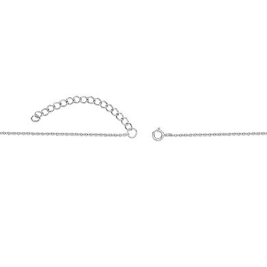 Gemminded Sterling Silver White Topaz Pendant Necklace