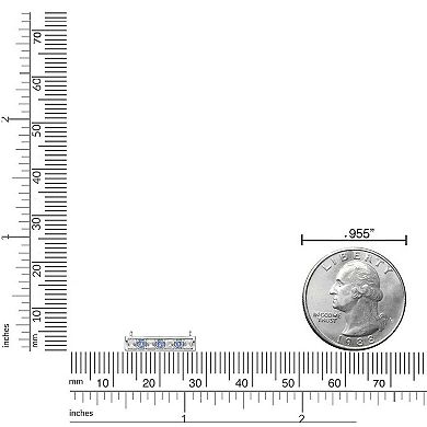 Gemminded Sterling Silver White Topaz Pendant Necklace