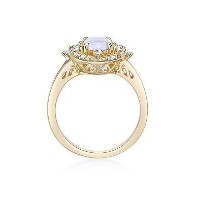 Gemminded 2 Micron Lab-Created Opal & Lab-Created White Sapphire Ring