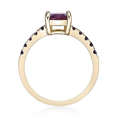 Gemminded 2 Micron Gold Over Silver Garnet Ring