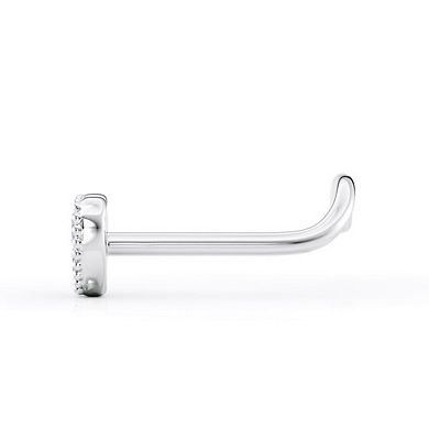 Lila Moon 14k Gold Purple Cubic Zirconia Curved Nose Stud