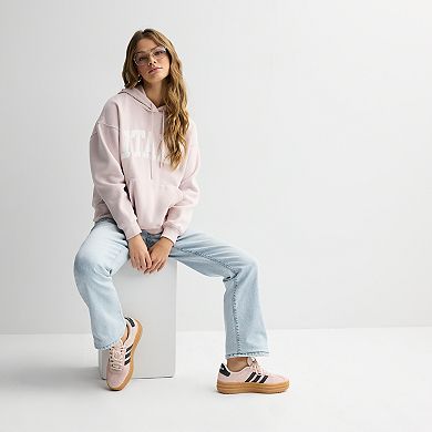 Juniors' Pink Republic Hooded Kangaroo Pocket Pullover Hoodie