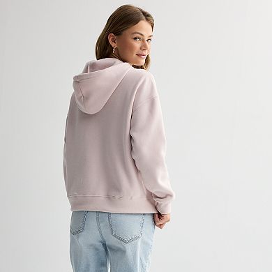Juniors' Pink Republic Hooded Kangaroo Pocket Pullover Hoodie