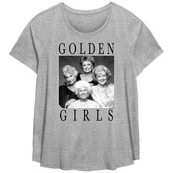 Plus Size The Golden Girls Black And White Portrait Flowy Graphic Tee