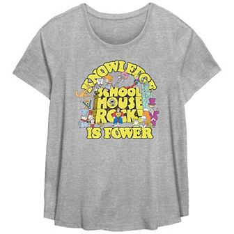 Disney's Schoolhouse Rock! Knowledge Is Power Plus Size Flowy Graphic Tee