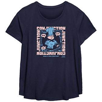 Disney's Schoolhouse Rock! Conjunction Junction Plus Size Flowy Graphic Tee