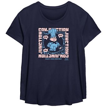 Disney's Schoolhouse Rock! Conjunction Junction Plus Size Flowy Graphic Tee