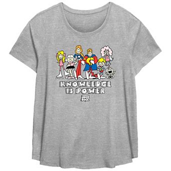 Disney's Schoolhouse Rock! Knowledge Is Power Character Lineup Plus Size Flowy Graphic Tee
