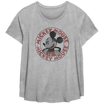 Disney's Mickey Mouse Vintage Stamp Plus Size Flowy Graphic Tee