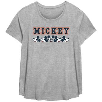 Disney's Mickey Mouse Face Profiles Lineup Plus Size Flowy Graphic Tee