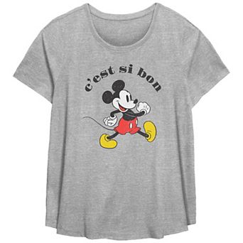 Disney's Mickey Mouse C'est Si Bon Plus Size Flowy Graphic Tee