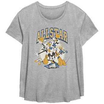 Disney's Mickey Mouse And Friends AllStar Plus Size Flowy Graphic Tee