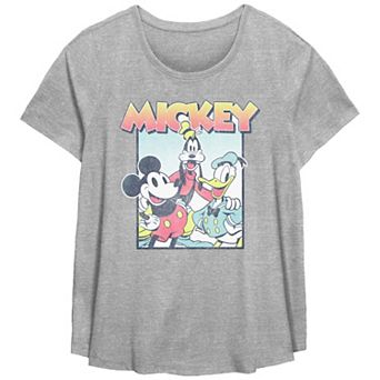 Disney's Mickey Mouse And Friends Classic Photo Plus Size Flowy Graphic Tee