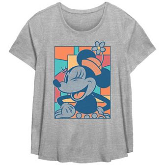 Disney's Minnie Mouse Winking Plus Size Flowy Graphic Tee