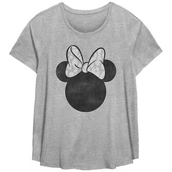 Disney's Minnie Mouse Leopard Print Bow Plus Size Flowy Graphic Tee