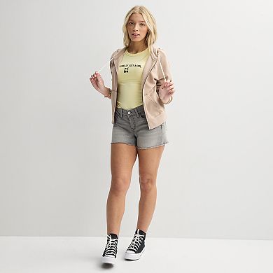 Juniors' SO® Low Rise Curvy Midi Shorts
