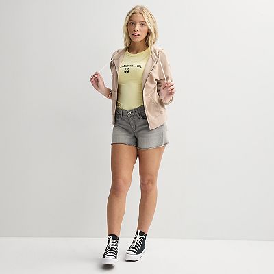 Juniors' SO® Low Rise Curvy Midi Shorts