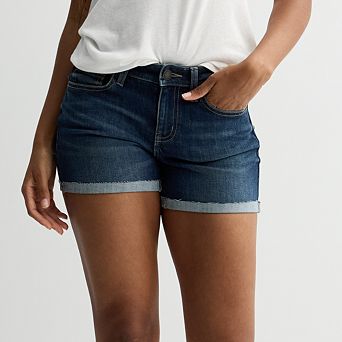 Juniors' SO® Low Rise Curvy Midi Shorts