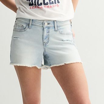 Juniors' SO® Low Rise Curvy Midi Shorts