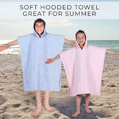 SUPERIOR Kids' Lightweight Plush Soft Terry Hooded Bathrobe