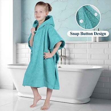SUPERIOR Kids' Lightweight Plush Soft Terry Hooded Bathrobe