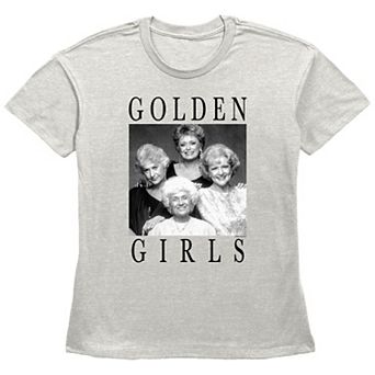 Women's The Golden Girls Black And White Portrait Graphic Tee