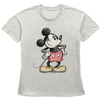 Disney's Mickey Mouse Color Sketch Women's Graphic Tee