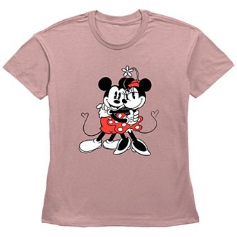 Disney's Mickey Mouse And Minnie Mouse Sweet Hug Women's Graphic Tee