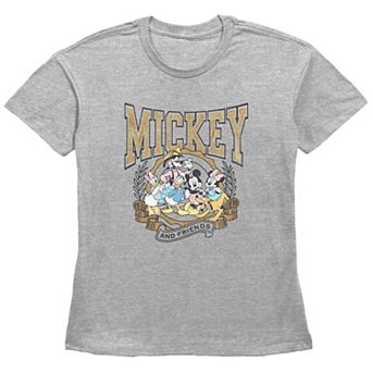 Disney's Mickey Mouse And Friends Crest Women's Graphic Tee