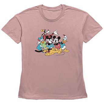 Disney's Mickey Mouse And Friends Vintage Group Portrait Women's Graphic Tee
